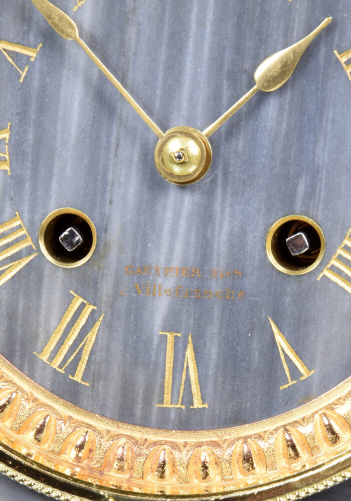 Pendule en marbre et bronze doré GAUTHIER FILS - Image 6