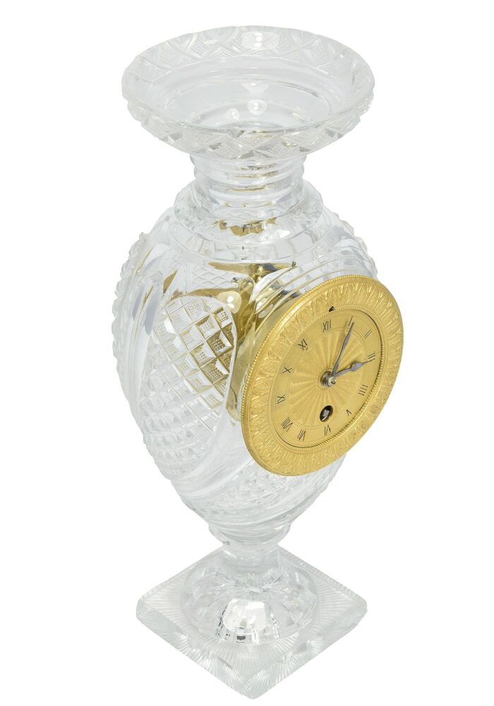 Pendule vase en cristal Epoque Charles X 1830 – Image 4