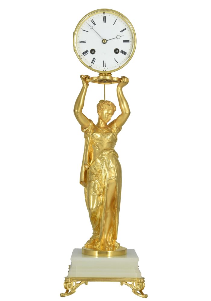 Pendule au porteur Sculpteur : Salmson / Horloger : Farret