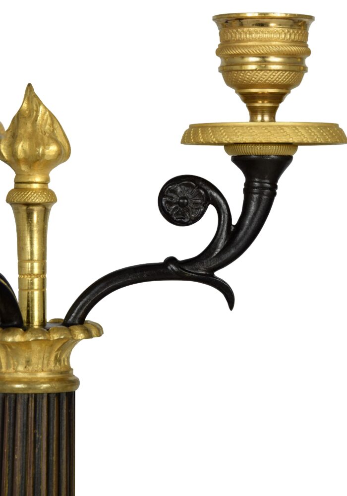 Paire de chandeliers époque Restauration 1820 – Image 4