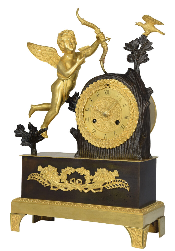 Pendule "Amour visant l’oiseau"