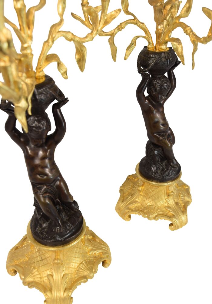 Paire de chandeliers Sculpteur : Alfred DAUBRÉE – Image 7