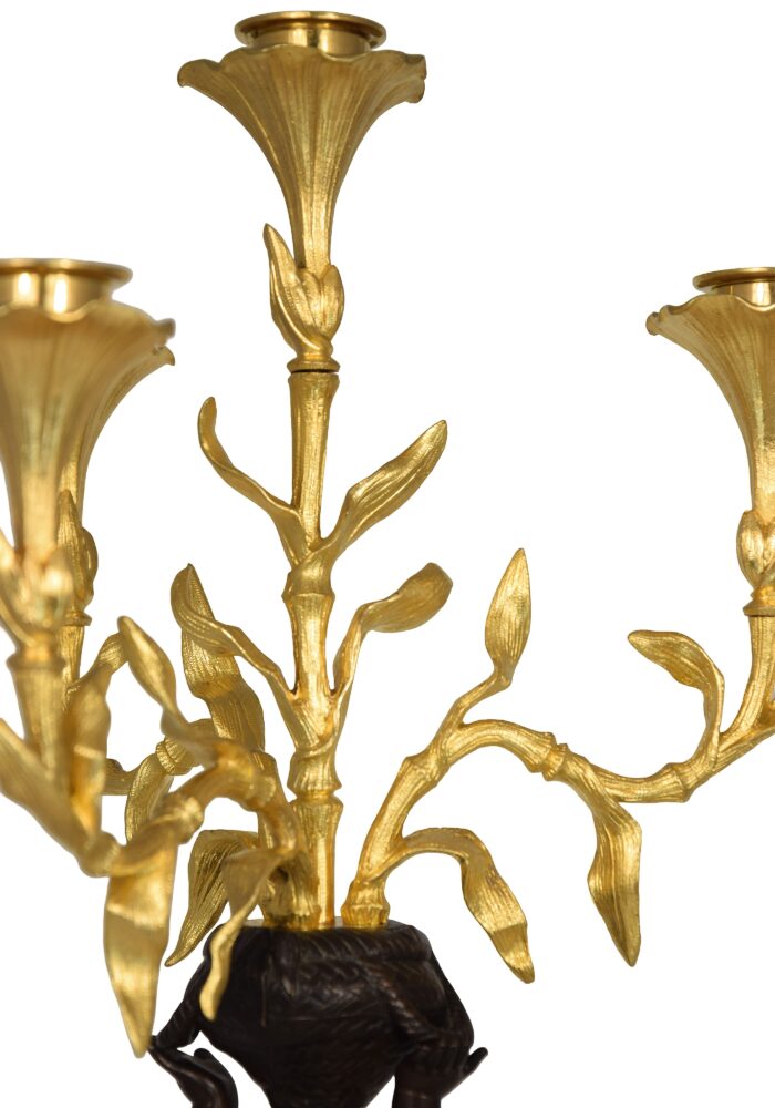 Paire de chandeliers Sculpteur : Alfred DAUBRÉE – Image 5