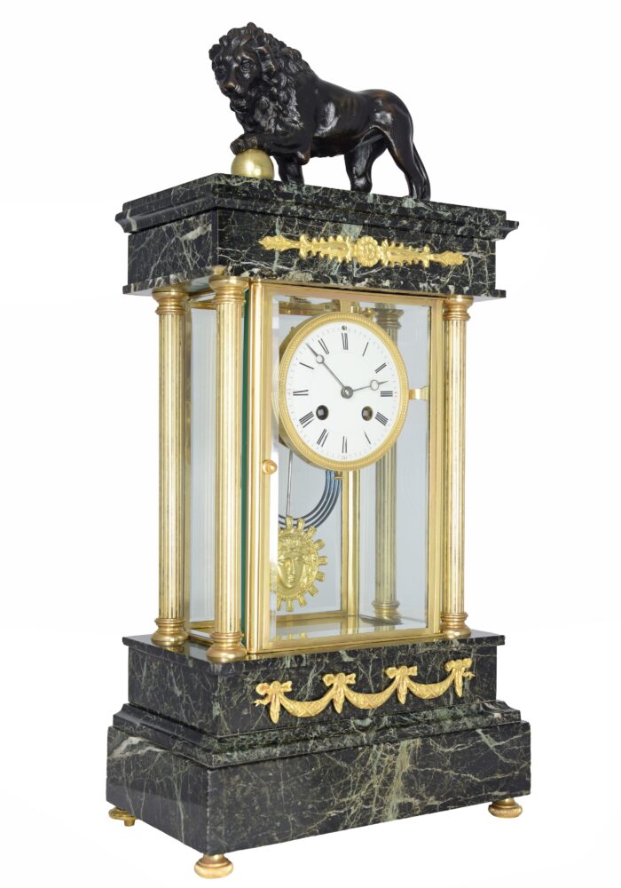 Pendule "Un lion puissant" de style Empire XIXème – Image 3