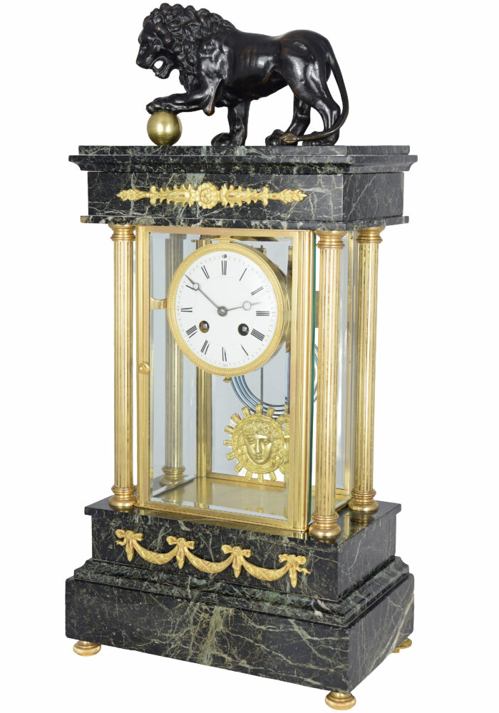 Pendule "Un lion puissant" de style Empire XIXème – Image 4