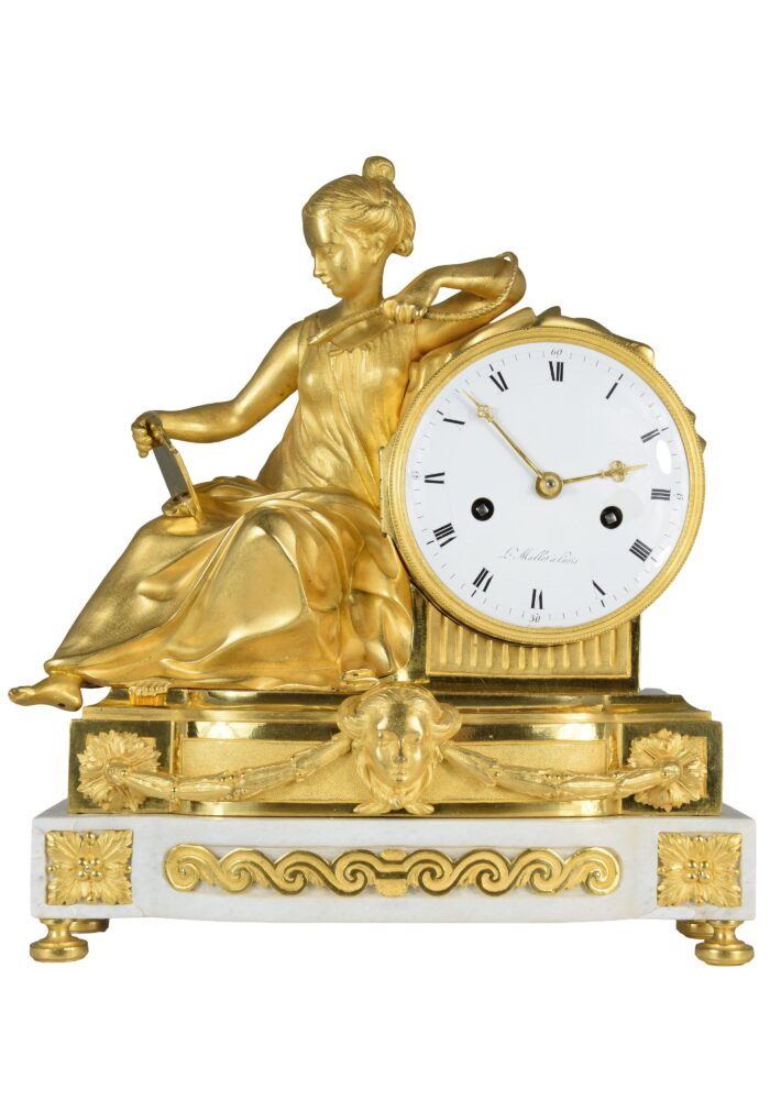 Pendule Cléopatre et le serpent HORLOGER : MALLET