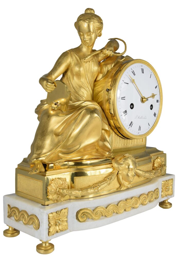 Pendule Cléopatre et le serpent HORLOGER : MALLET - Image 4