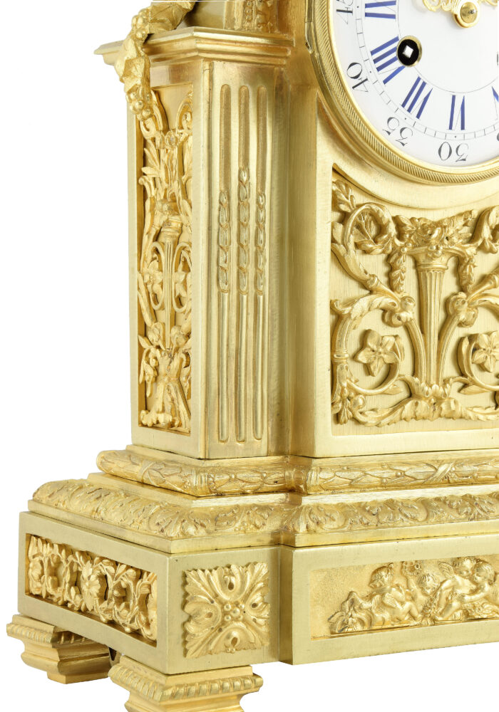 Pendule en bronze doré Napoléon III – Bild 4