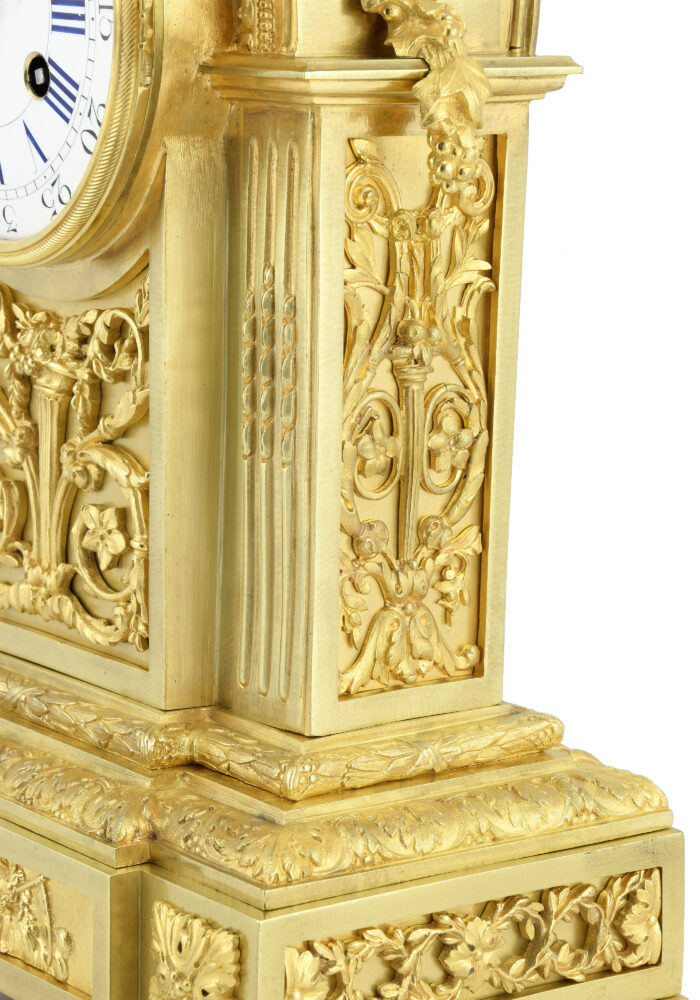Pendule en bronze doré Napoléon III – Bild 7