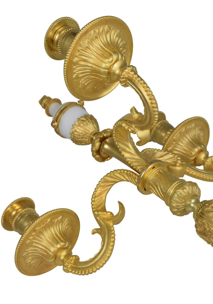 Paire de chandeliers style Empire XIXème – Image 5