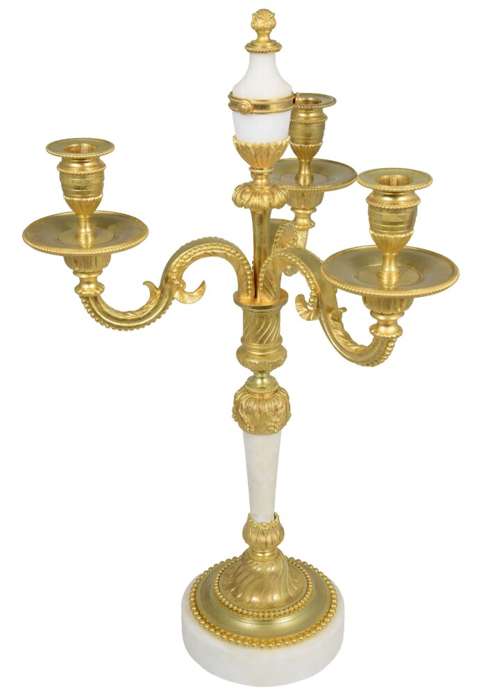 Paire de chandeliers style Empire XIXème – Image 4