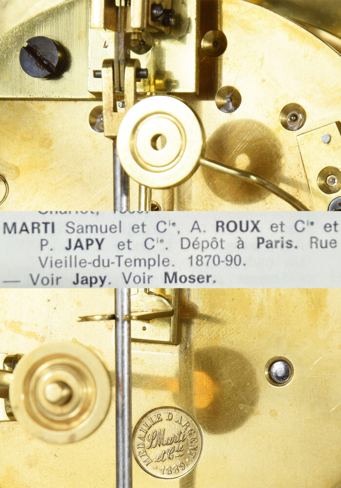 Pendule cage en verre Horloger : MARTI 1889 – Image 11