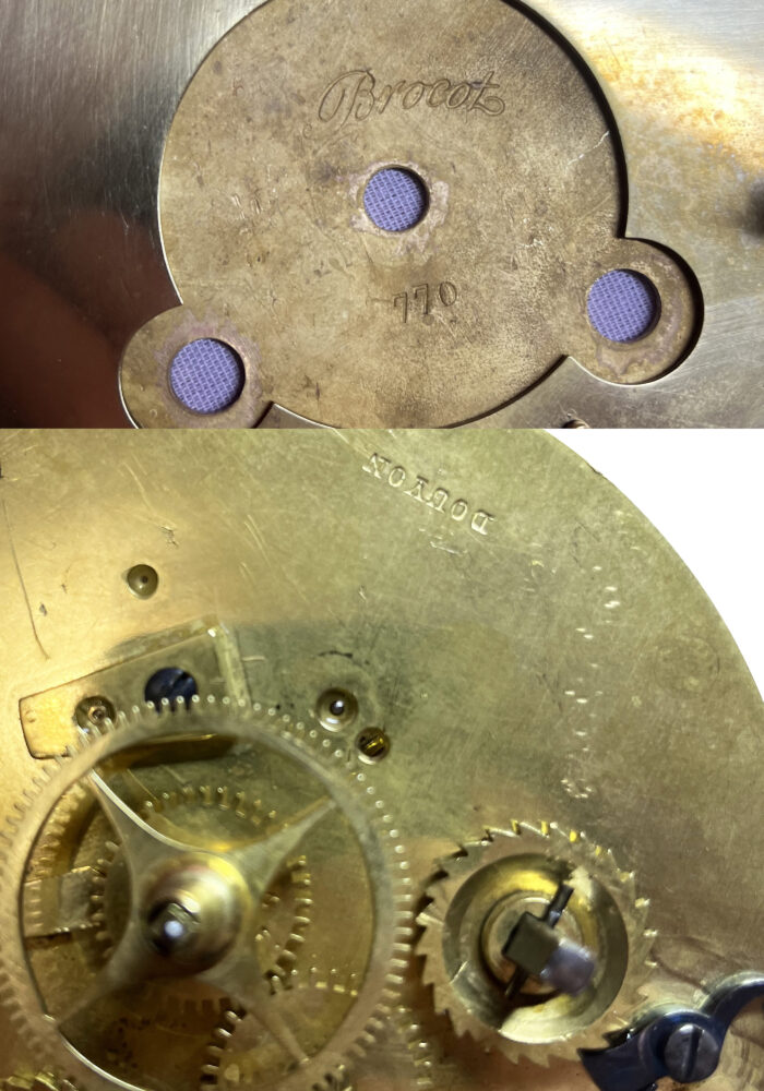 Pendule portique en marbre BROCOT Charles X 1840 – Image 9