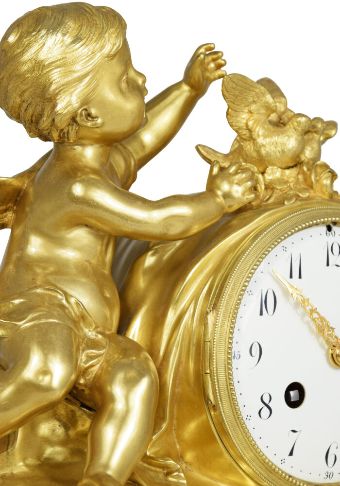 Pendule au chérubin et colombes XIXème – Image 6