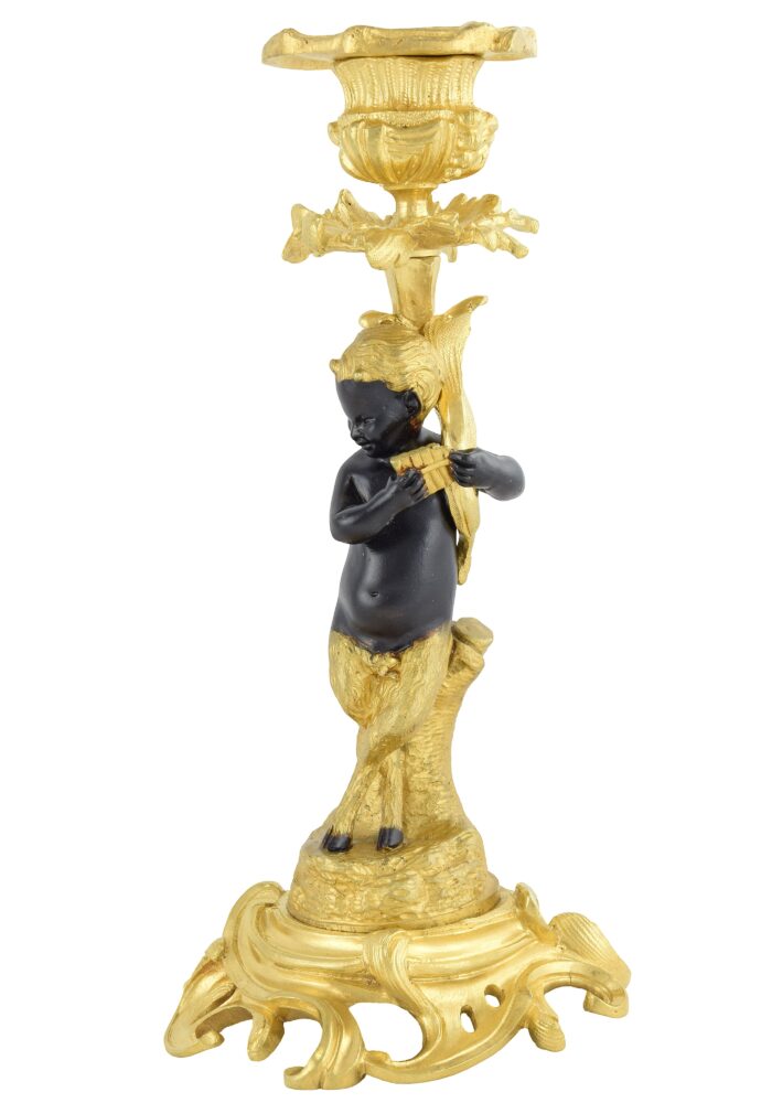 Bougeoirs Nymphe et Faune Louis XV Napoléon III 1860 – Image 5