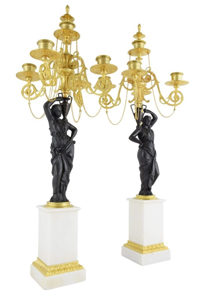 Candélabres aux Vestales Napoléon III