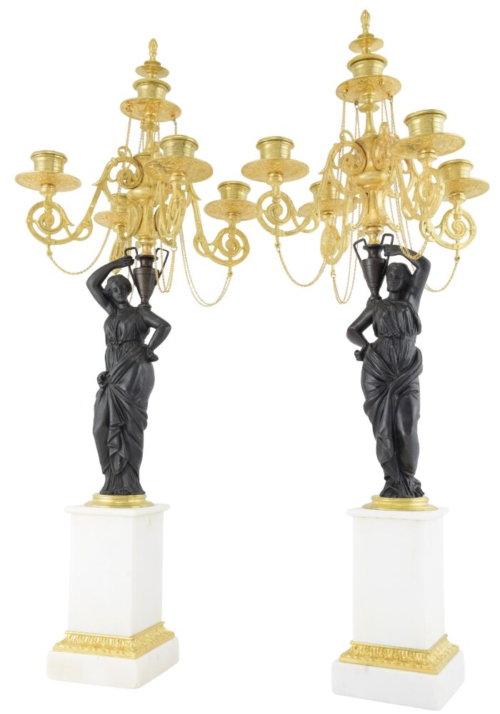 Candélabres aux Vestales Napoléon III - Image 4