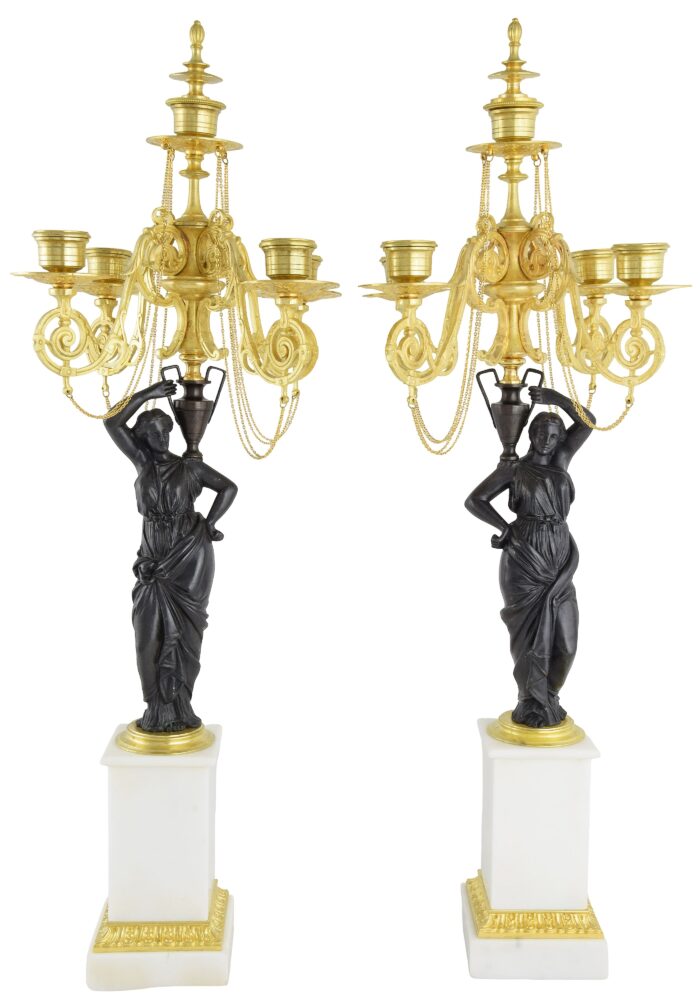 Candélabres aux Vestales Napoléon III - Image 3