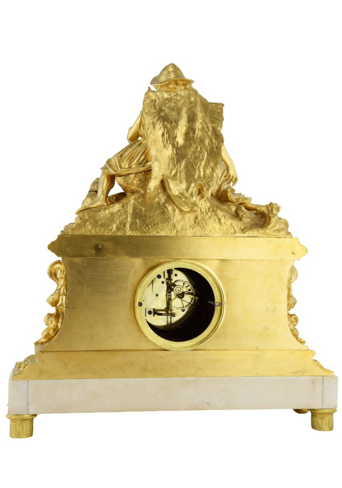 Pendule "Pâris le berger" bronze doré au mercure 1850 - Image 8