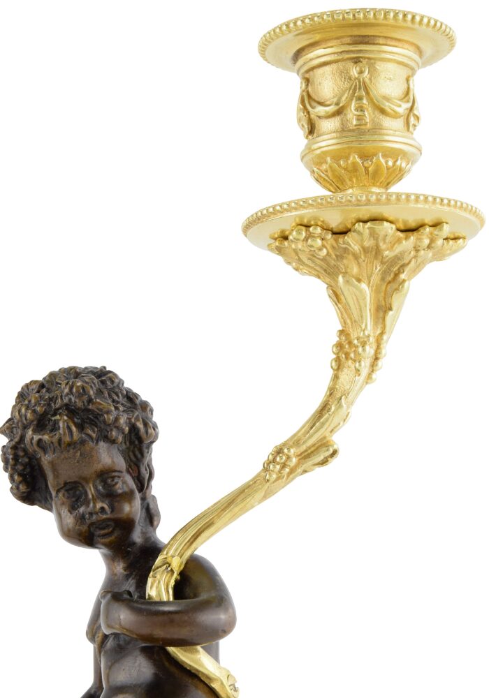 Chandeliers Nymphe et Faune Napoléon III – Bild 5