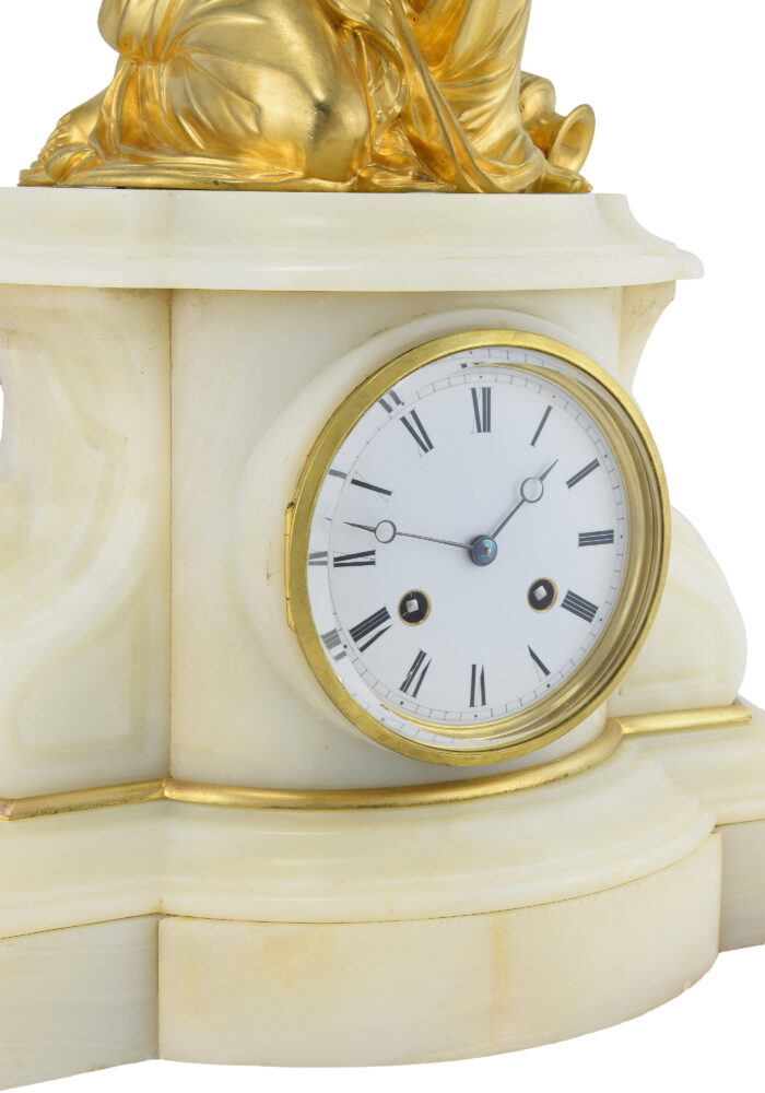 Pendule "Allegories des Arts" bronze doré et onyx - Image 9