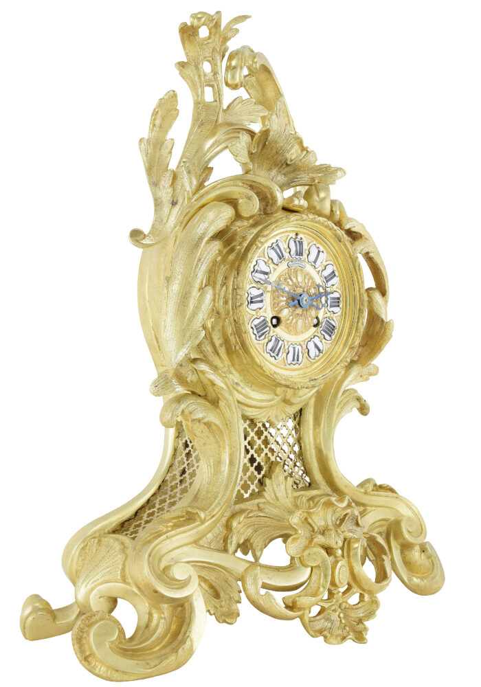 Pendule Louis XV en bronze doré RICHOND – Bild 4