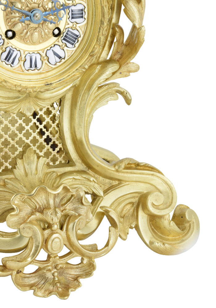 Pendule Louis XV en bronze doré RICHOND – Bild 5