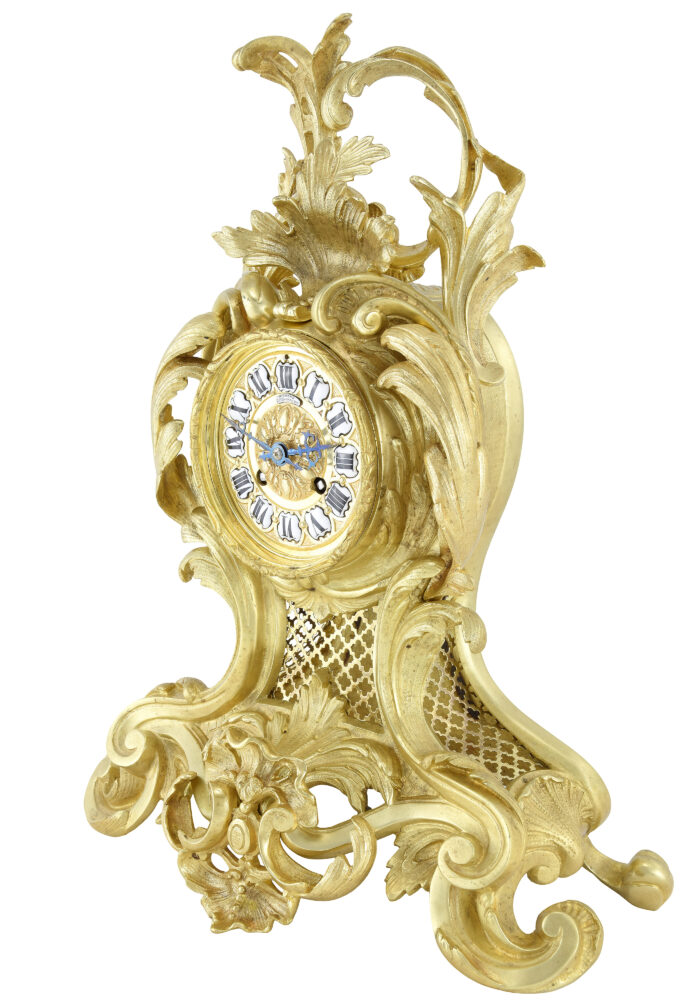 Pendule Louis XV en bronze doré RICHOND – Bild 3