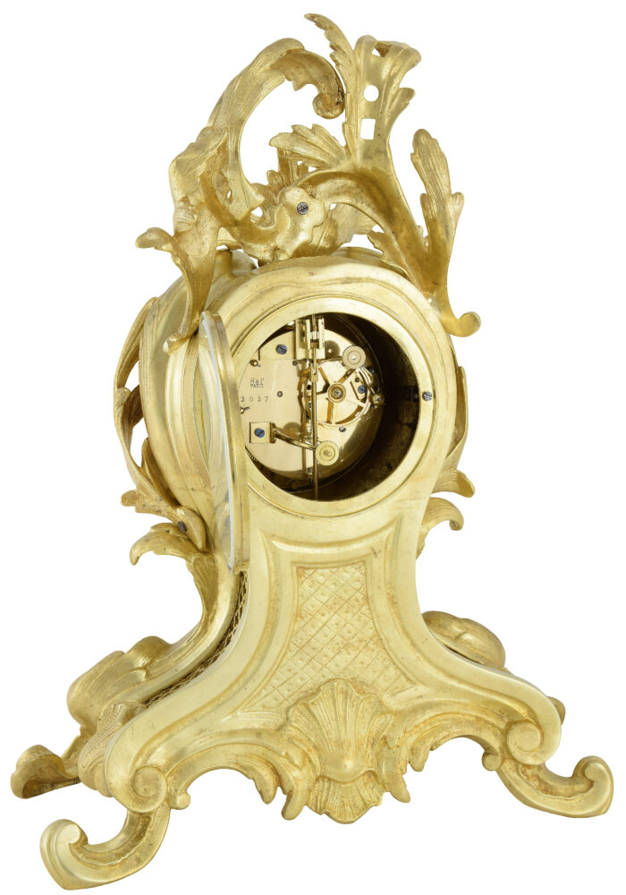 Pendule Louis XV en bronze doré RICHOND – Bild 7