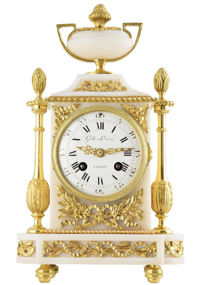 Pendule en marbre et bronze Horloger : PLANCHON