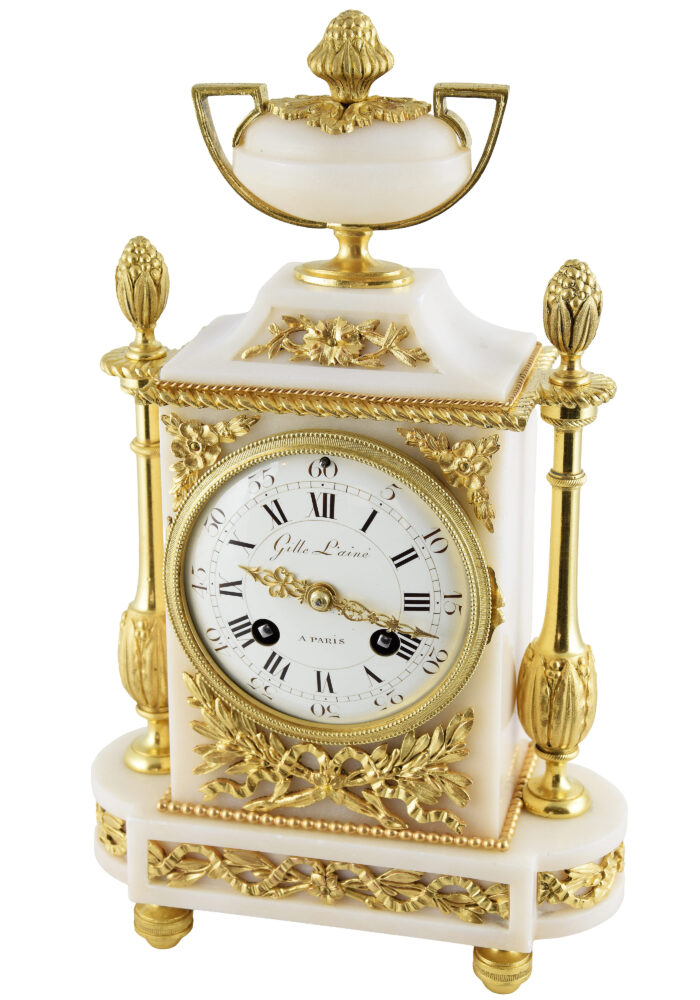 Pendule en marbre et bronze Horloger : PLANCHON – Image 4