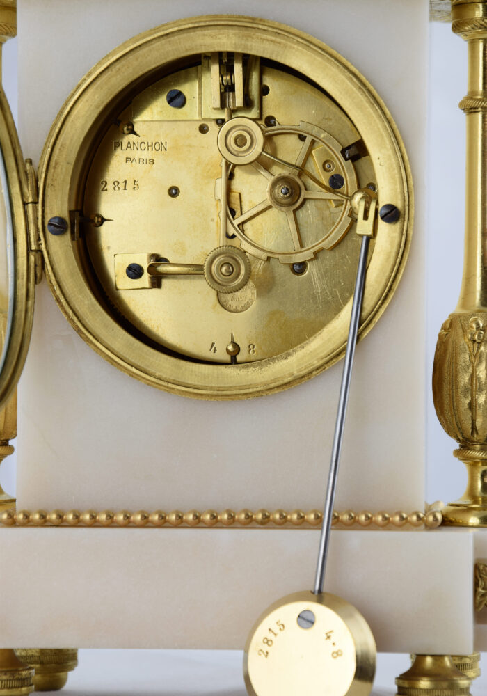 Pendule en marbre et bronze Horloger : PLANCHON – Image 8