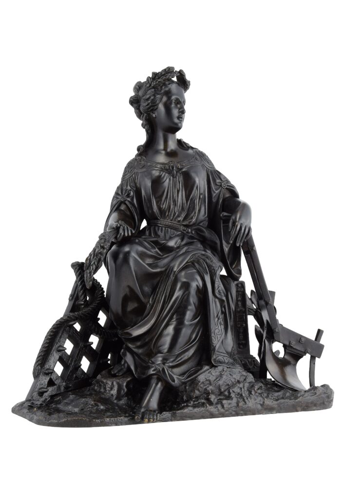 Sculpture Mythologique en bronze "Déesse Cérès" 1850 – Bild 5
