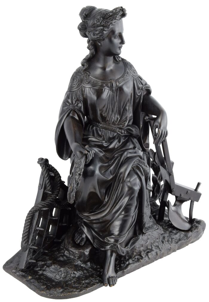 Sculpture Mythologique en bronze "Déesse Cérès" 1850 – Bild 3
