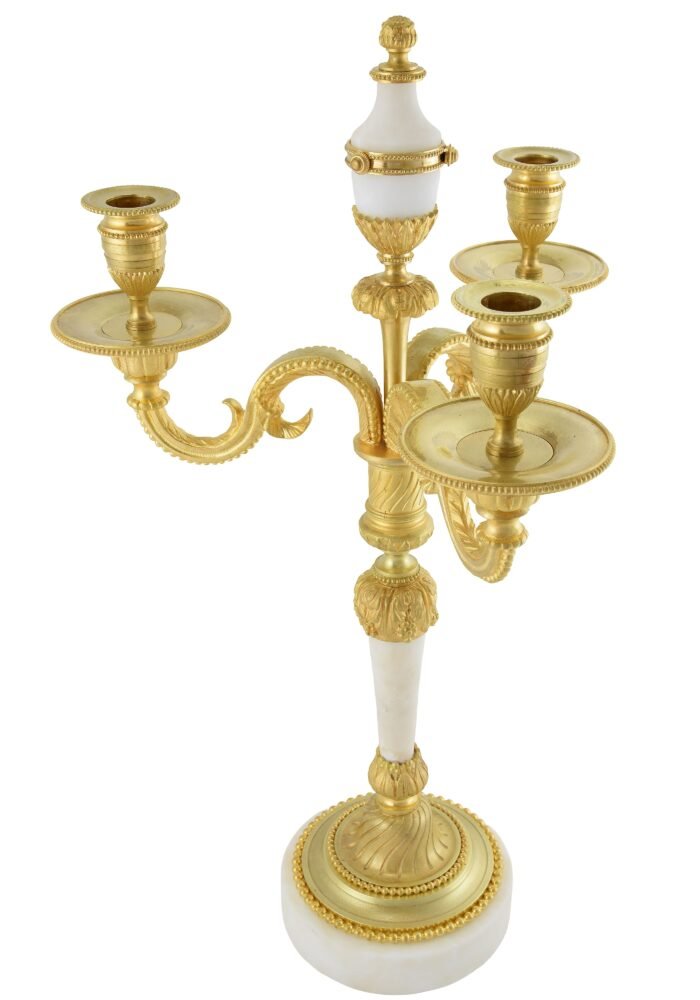 Paire de chandeliers style Empire XIXème – Image 5