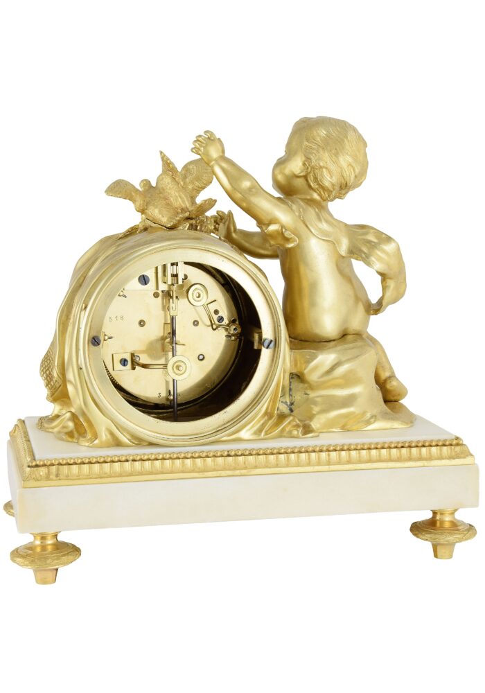 Pendule au chérubin et colombes XIXème - Image 6