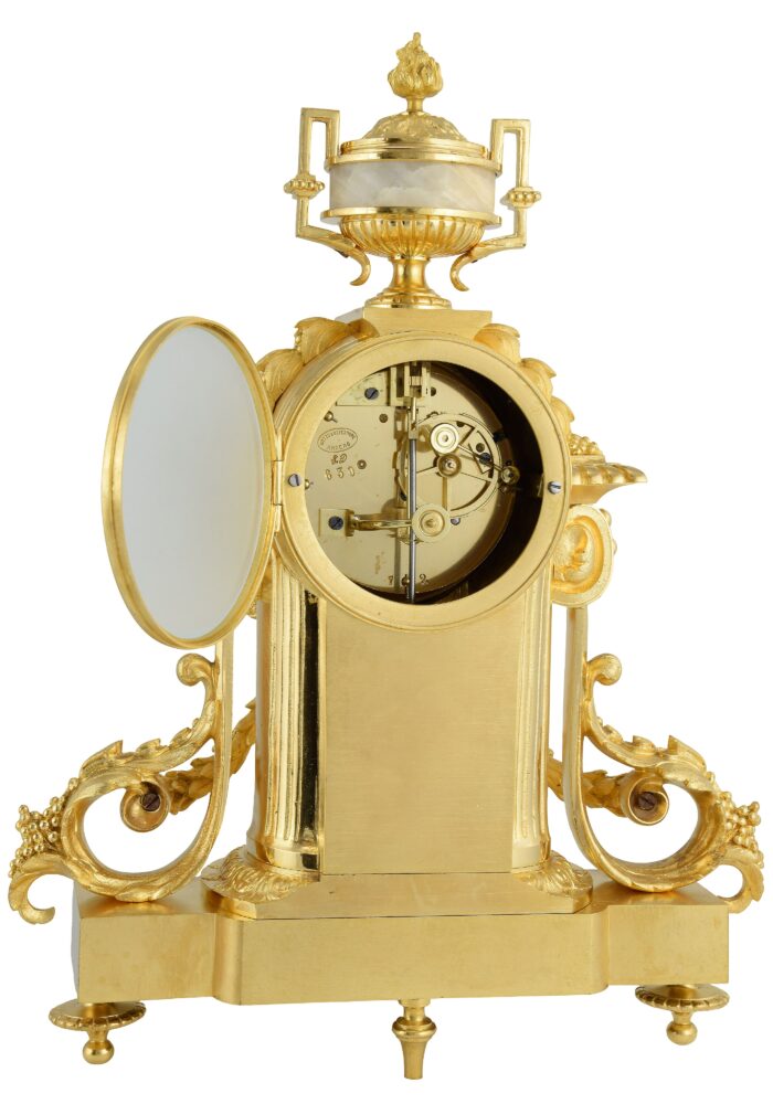 Pendule bronze doré et onyx Horloger :  BOZZO 1860 – Bild 7