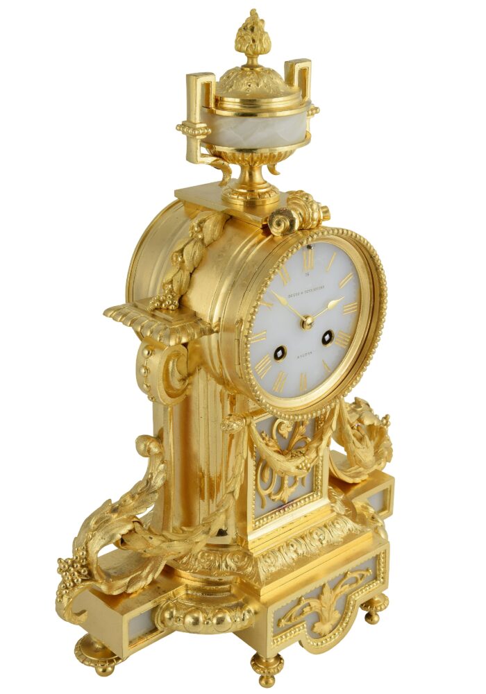 Pendule bronze doré et onyx Horloger :  BOZZO 1860 – Bild 6