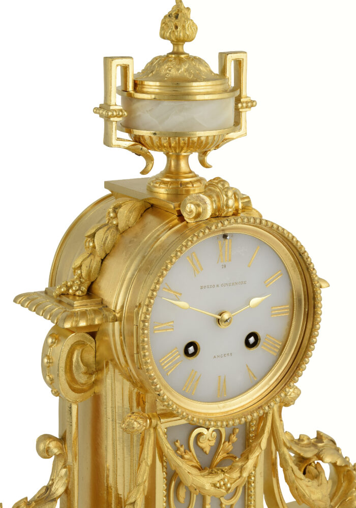 Pendule bronze doré et onyx Horloger :  BOZZO 1860 – Bild 5