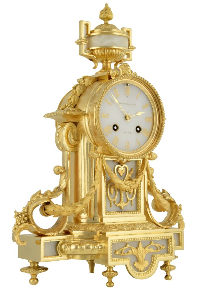 Pendule bronze doré et onyx Horloger :  BOZZO 1860 – Bild 4