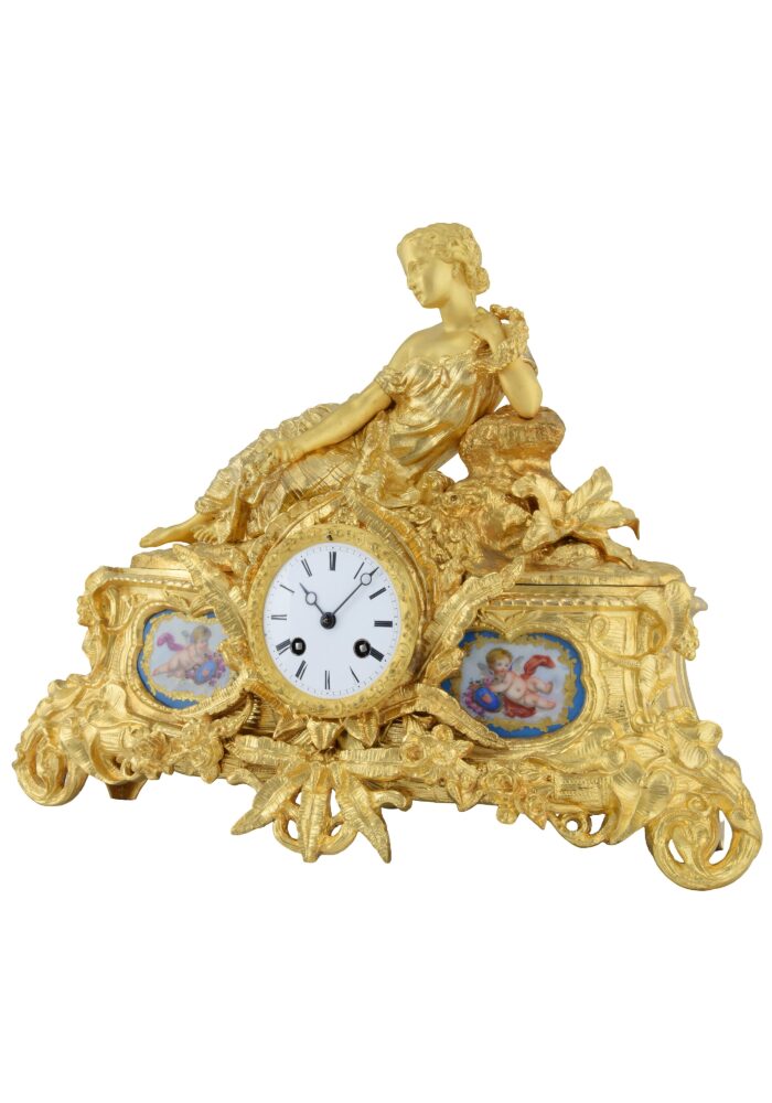 Pendule "Déesse Flore" bronze et porcelaine 1844-1849 - Image 10