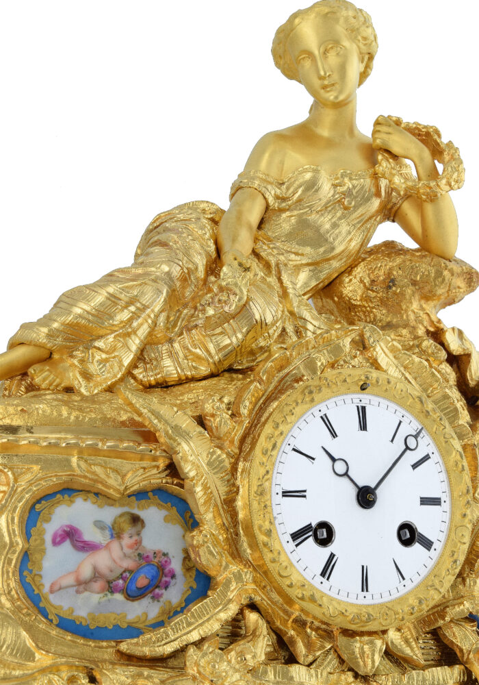 Pendule "Déesse Flore" bronze et porcelaine 1844-1849 - Image 7