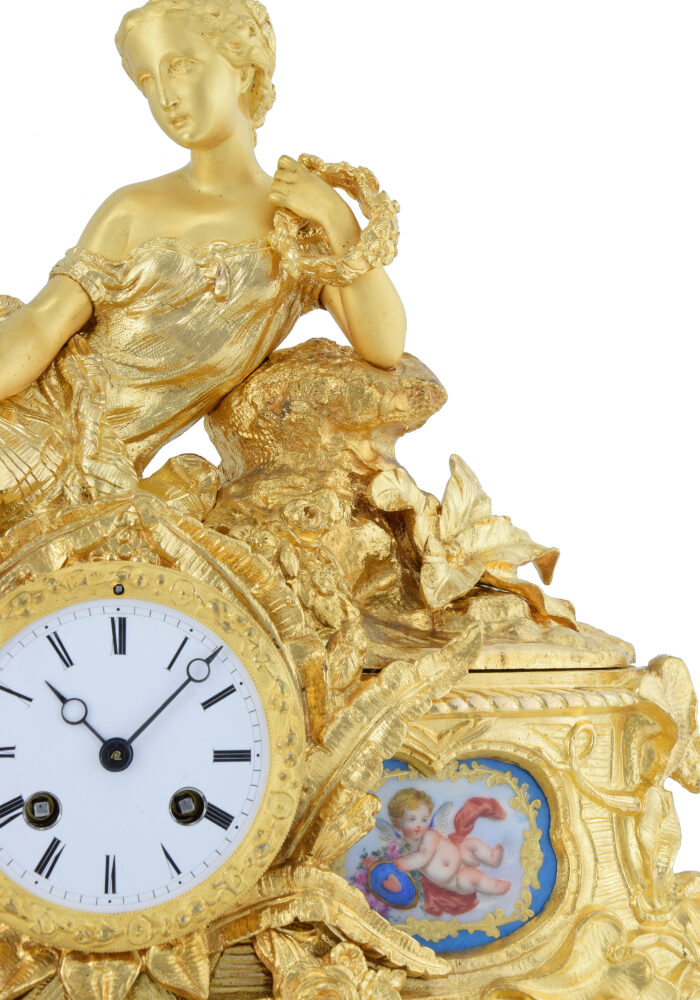 Pendule "Déesse Flore" bronze et porcelaine 1844-1849 - Image 6