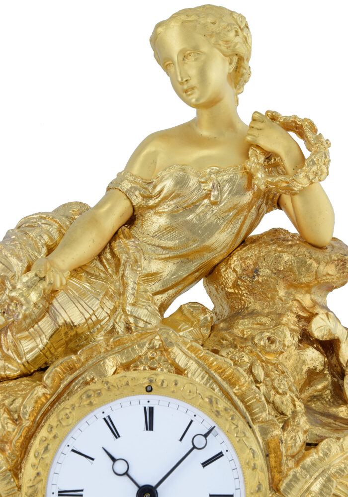 Pendule "Déesse Flore" bronze et porcelaine 1844-1849 - Image 5
