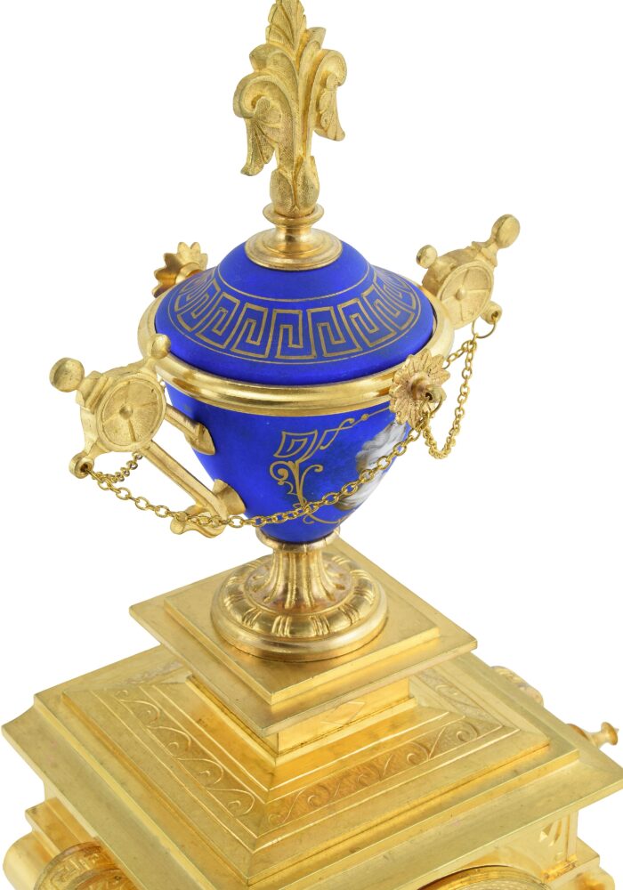 Pendule en bronze et porcelaine PALAIS ROYAL 1870 – Bild 5