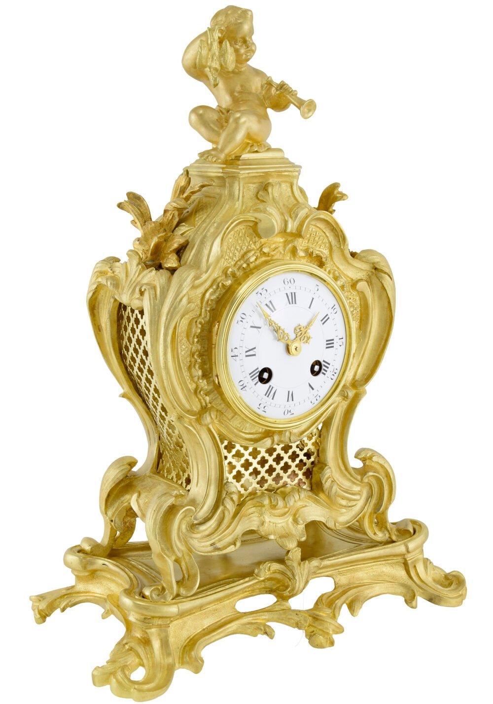 pendule cartel bronze (3)