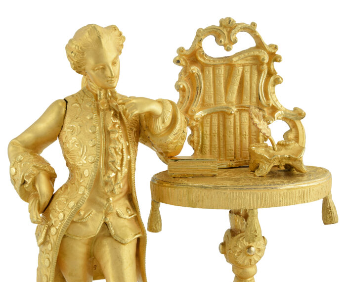 Pendule bronze doré au mercure 1850 - Image 3