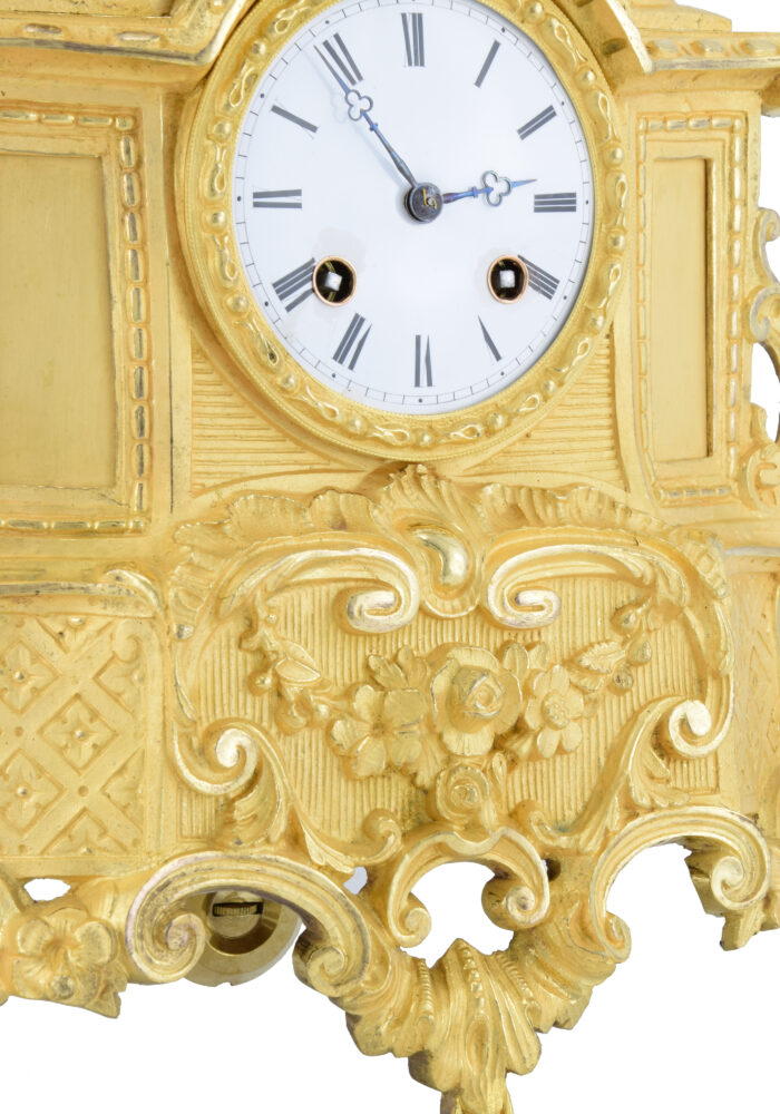 Pendule bronze doré au mercure 1850 - Image 6