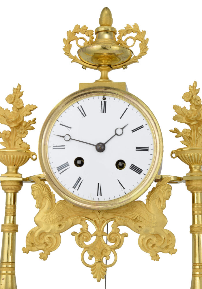 Pendule portique en bronze doré au mercure et marbre - Image 6