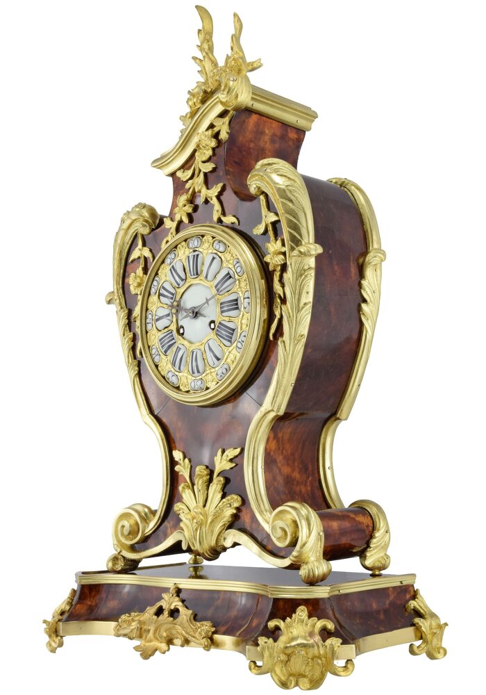 Pendule cartel en corne Louis XV XIXème